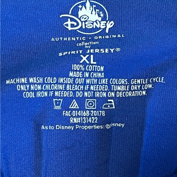 Disney Parks | Walt Disney World Blue Silver Sparkle Spirit Jersey | Size XL - Picture 3 of 6